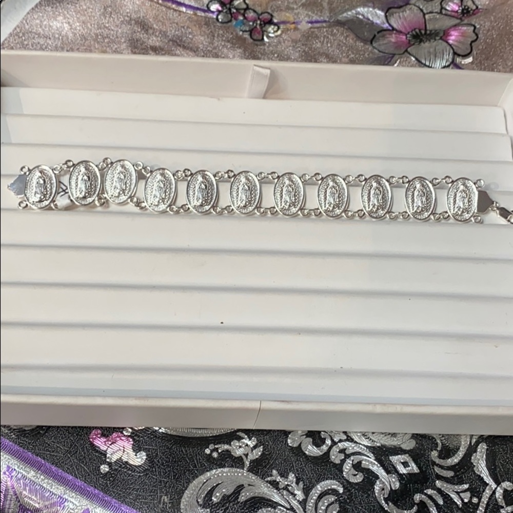 .925 silver Virgin Mary bracelet